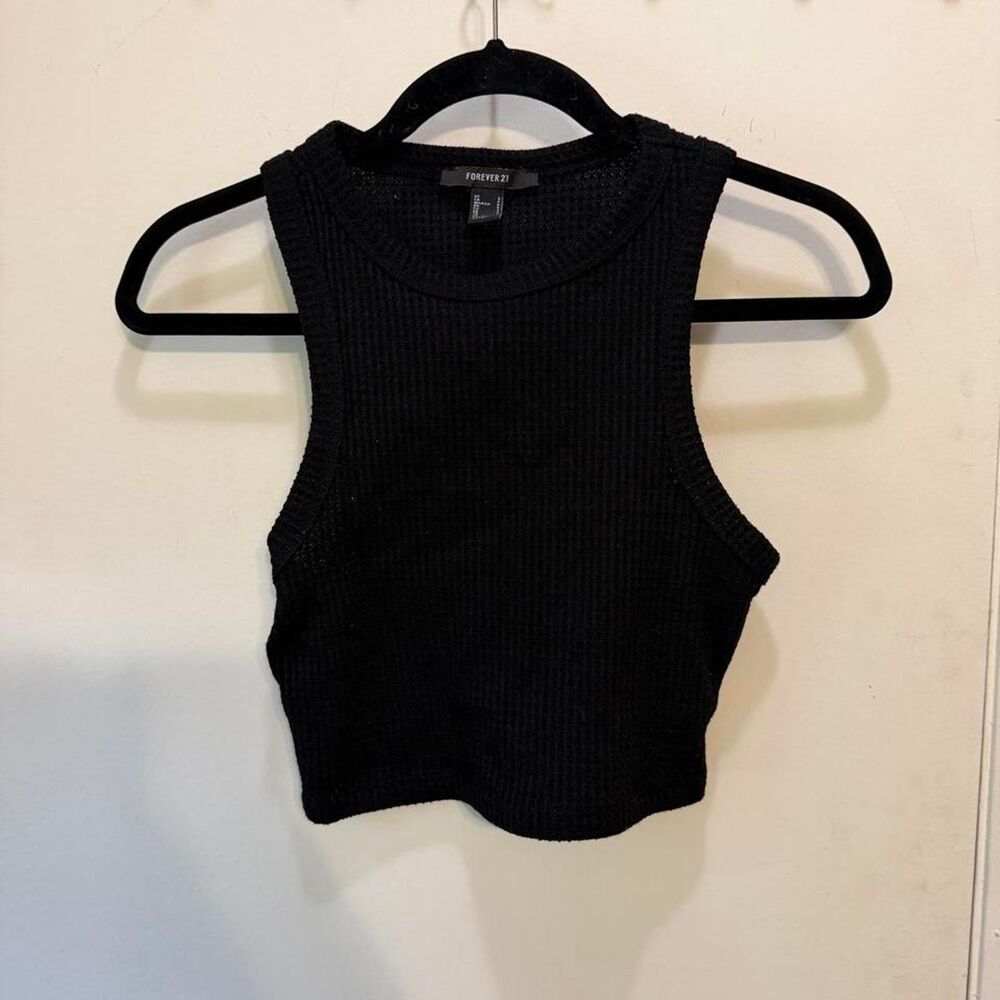 Forever-21 Women's Black Crop-top